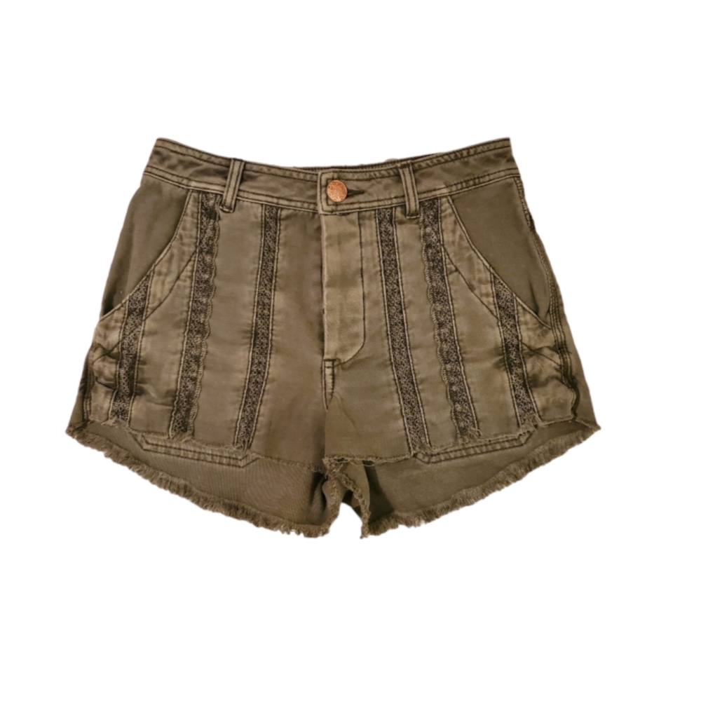 Free People Great Expectations Lace Cutoff shorts